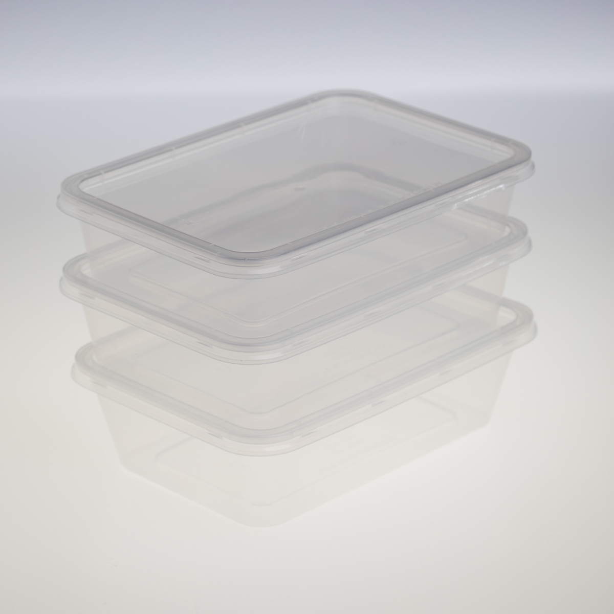 กล่องอาหารพลาสติกทรงสี่เหลี่ยม 1 ช่อง
