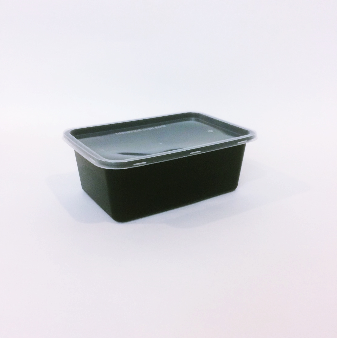 กล่องอาหารทรงสี่เหลี่ยม 1 ช่อง สีดำ